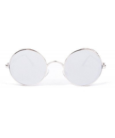 Sport Hippie Retro Vintage Round Sunglasses for women men Metal Frame Shades Gold - C111NGC48IV $15.37