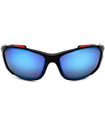 Wrap Sports Sunglasses with Color Mirrored Lens 570062/REV - Matte Black - C4125WNTHHD $10.86