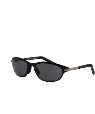 Oval Unisex Sunglasses Oval Durable Metal Frame Modern Inspired Design - Black Metal Frame/ Black Lens - CX18LXE99LW $18.17