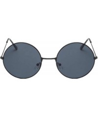 Round Round Glasses Men Women Steampunk Sunglasses Vintage Sunglasse Brand Designer 2020 New Mirror UV400 - Green - CL19853S2...