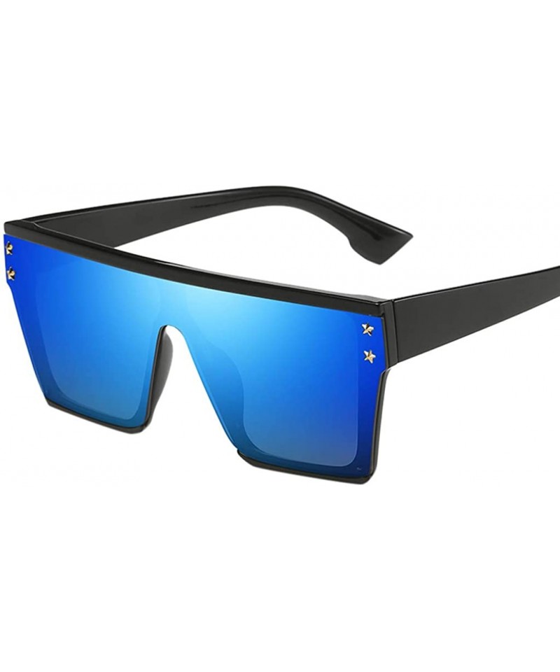 Square UV Protection Sunglasses for Women Men Full rim frame Square Acrylic Lens Plastic Frame Sunglass - A - CA1902XAYIN $8.76