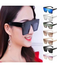 Square UV Protection Sunglasses for Women Men Full rim frame Square Acrylic Lens Plastic Frame Sunglass - A - CA1902XAYIN $8.76