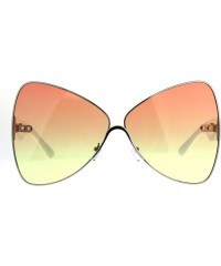 Butterfly Oversize Diva Oceanic Lens Oversize Butterfly Bat Shape Sunglasses - Gold Orange Yellow - C5180OZ0RGO $13.19