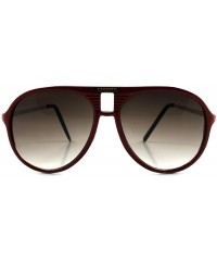 Aviator Classic 80s 90s Vintage Air Force Style Turbo Oversized Matte Sunglasses - Red - CN189346UMZ $13.98