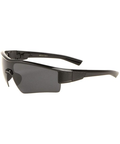 Shield Thick Temple Light Weight Sport One Piece Shield Sunglasses - Black - CO197WWWHE4 $31.32