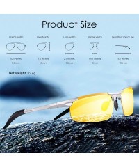 Aviator Night Driving Glasses- Anti Glare Polarized Night Shooting Glasses Men Women - Silver - C5192U2HKDI $17.69