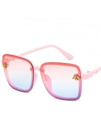 Square Unisex Sunglasses Fashion Yellow Drive Holiday Square Non-Polarized UV400 - Pink - CC18RLU2CY9 $10.60