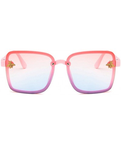 Square Unisex Sunglasses Fashion Yellow Drive Holiday Square Non-Polarized UV400 - Pink - CC18RLU2CY9 $10.60
