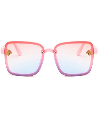 Square Unisex Sunglasses Fashion Yellow Drive Holiday Square Non-Polarized UV400 - Pink - CC18RLU2CY9 $10.60