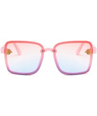 Square Unisex Sunglasses Fashion Yellow Drive Holiday Square Non-Polarized UV400 - Pink - CC18RLU2CY9 $10.60