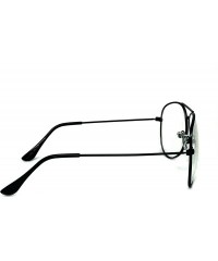 Sport Clear Lens Aviator Eyeglasses - Black Large- Clear - CO12IH20KNB $7.43