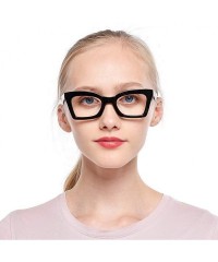 Butterfly Anti-Blue Blocker Light Butterfly Readers Cateye Reading Glasses - Anti Blue -2 Pairs/ Black+woodgrain - CG18ZKERGA...