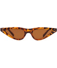 Cat Eye Vintage Retro Cat Eye Sunglasses for Women Small Designer Shade UV400 Glasses - Leopard - CU18DCXW3O4 $11.34