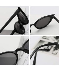 Sport Men and women Cat's eye Fashion Small frame Sunglasses Retro glasses - Red - CF18LL9A3LE $12.52