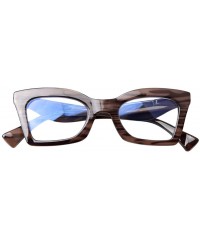 Butterfly Anti-Blue Blocker Light Butterfly Readers Cateye Reading Glasses - Anti Blue -2 Pairs/ Black+woodgrain - CG18ZKERGA...