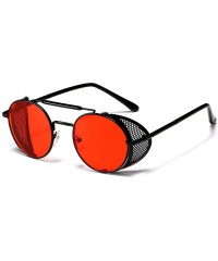 Oval European and American steampunk glasses bright men's sunglasses retro sunglasses frog mirror - CJ190MQ3EKD $33.36