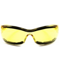 Sport Motorcycle Biker Lens Day Night Riding Foam Padded Sport Sunglasses - Yellow - CE189AN700W $11.88