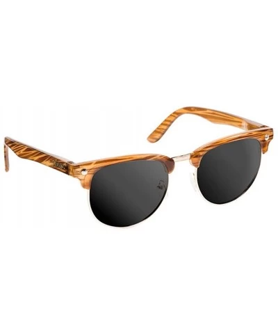 Round Morrison Half Rim Sunglasses - Honey - C612CDNQNIB $21.23