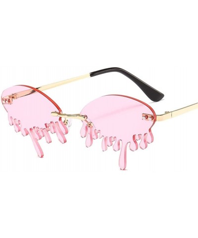 Rimless Rimless Funny Sun glasses Women Brand Design Net Red Stage Show Hundred Towers Tears Sunglasses UV400 - C3 - CH198UYQ...