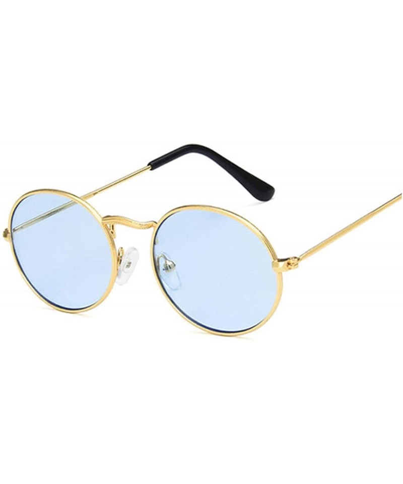 Round 2019 Retro Round Yellow Sunglasses Women Brand Designer Sun Glasses For Women Alloy Mirror Sunglasses Female - CZ18W66G...