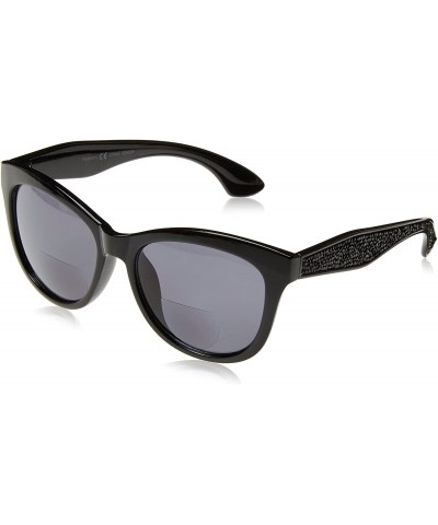 Square Women's Caliente Bifocal Square Reading Sunglasses - Black - CC189SRE4K5 $60.85