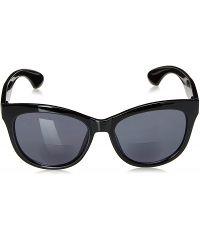 Square Women's Caliente Bifocal Square Reading Sunglasses - Black - CC189SRE4K5 $32.02