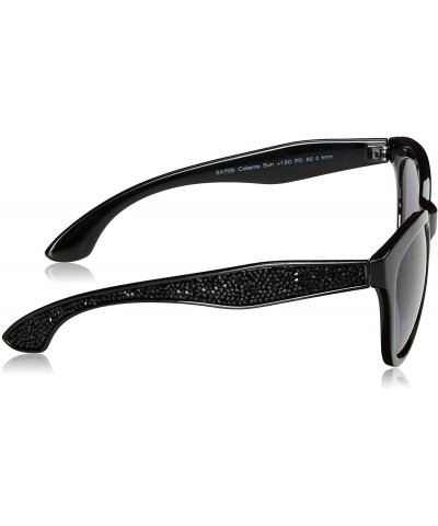 Square Women's Caliente Bifocal Square Reading Sunglasses - Black - CC189SRE4K5 $32.02