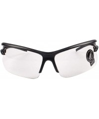 Semi-rimless Unisex Fashion Goggle Sunglasses Lightweight Plastic Frame Composite-UV400 Lens Glasses for Outdoor - Clear - CQ...