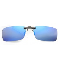 Rectangular Fashion Clip-on Flip-up Polarized Driving Fishing Rectangular Sunglasses - C3 - C118ON4C6QU $24.92