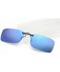 Rectangular Fashion Clip-on Flip-up Polarized Driving Fishing Rectangular Sunglasses - C3 - C118ON4C6QU $24.92