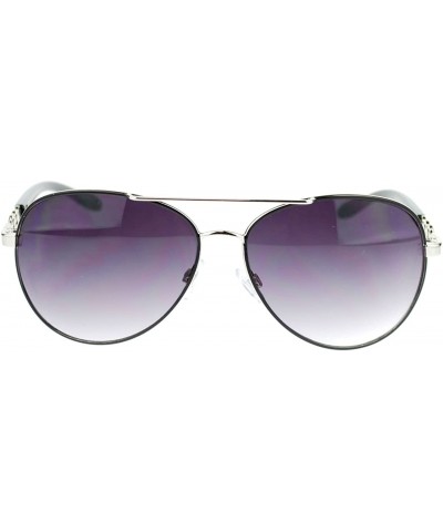 Aviator Womens Aviator Sunglasses Top Bar Colored Frame Round Aviators - Black - C511URC0KFX $8.92