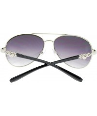 Aviator Womens Aviator Sunglasses Top Bar Colored Frame Round Aviators - Black - C511URC0KFX $8.92