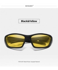 Sport Polarized Sports Sunglasses Cycling Glasses with 6 Interchangeable Lenses - Black Yellow - CZ193YGC5UR $11.49