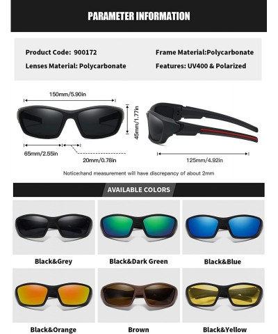 Sport Polarized Sports Sunglasses Cycling Glasses with 6 Interchangeable Lenses - Black Yellow - CZ193YGC5UR $11.49