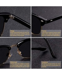 Goggle New Fashion Semi RimlPolarized Sunglasses Men Women Er Half Frame Sun Glasses Classic Oculos De Sol UV400 - CZ199CDY6W...