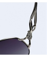 Rimless Women Polarized Sunglasses UV400 Protection Ladies Fashion Stylish Eyewear - Black - CG18OA4XNHQ $43.03