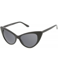 Oversized Women's Retro Oversized High Point Cat Eye Sunglasses 54mm - Black / Smoke - CO12N5Q81MT $11.75