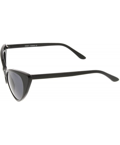 Oversized Women's Retro Oversized High Point Cat Eye Sunglasses 54mm - Black / Smoke - CO12N5Q81MT $11.75