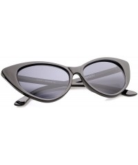 Oversized Women's Retro Oversized High Point Cat Eye Sunglasses 54mm - Black / Smoke - CO12N5Q81MT $11.75