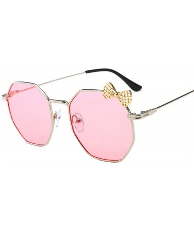 Sport New Retro Glasses Metal Big Box Bow Irregular Frame Sunglasses Unisex Sunglasses - C918T2IM3IT $43.91