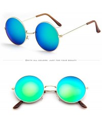 Round Women Men Vintage Retro Driving Round Frame Glasses-Unisex Sunglasses Eyewear - D - C018Q3ZS45Q $9.35