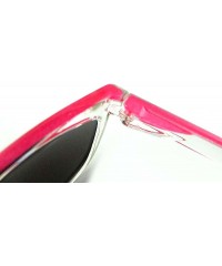 Wayfarer New Promotional Budget Wayfarer Retro Crystal 2-Tone Sunglasses - Flash Mirror Lens - Pink - CO11F4Y9NVV $9.94