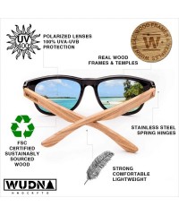 Aviator Real Wood Polarized Sunglasses - Zebra Jacks With Gradient Brown Lenses - CC1957CQGDL $67.45