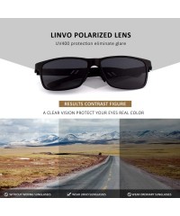 Wayfarer Polarized Sunglasses for Men Al-Mg Alloy Ultra Light Fashion Retro Rectangle Unisex UV400 Protection M60 - CU18NNT0A...