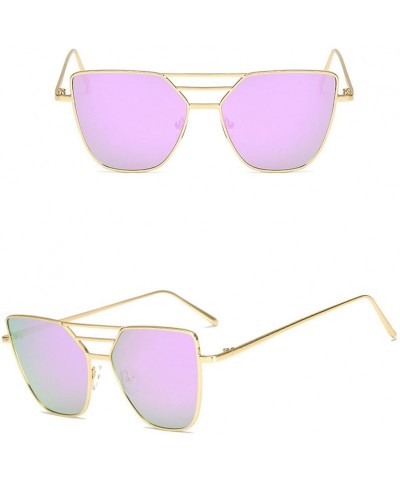 Oversized Fashion Unisex Vintage Irregular Glasses Fashion Mirror Sunglasses - Purple - CQ190O7XHG0 $23.38