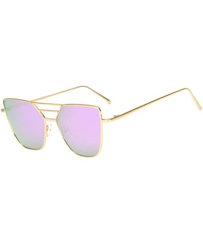 Oversized Fashion Unisex Vintage Irregular Glasses Fashion Mirror Sunglasses - Purple - CQ190O7XHG0 $12.15