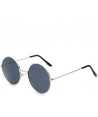 Wayfarer Round Sunglasses Women Vintage Silver Frame Unisex Sun Glasses Anti UV/Ray Retro Eyewear - A4066-x22 - CR18TZZMQ9X $...