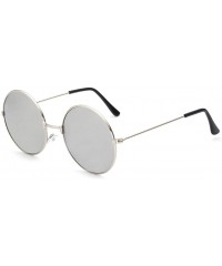 Wayfarer Round Sunglasses Women Vintage Silver Frame Unisex Sun Glasses Anti UV/Ray Retro Eyewear - A4066-x22 - CR18TZZMQ9X $...