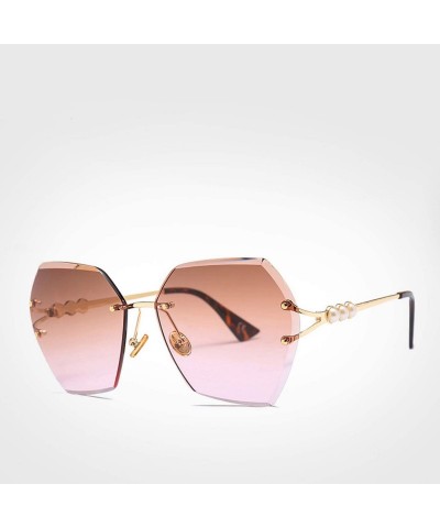 Goggle 2019 Square RimlPearl Sunglasses Retro Women Er Trendy Gradient Polygon Sun Glasses Female UV400 G23023 - C0198AI8QZI ...