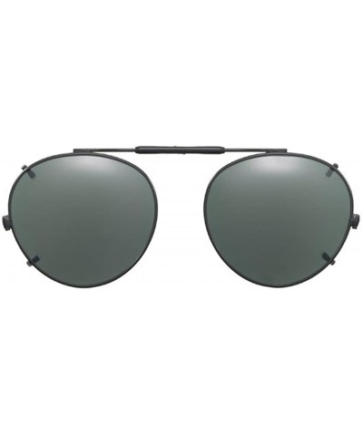 Round Visionaries Polarized Clip on Sunglasses - Round - Black Frame - 50 x 45 Eye - CP12MYF412P $30.36
